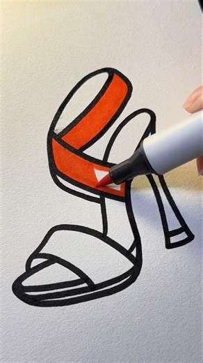 When a Shoe Becomes Fashion Art! 👠😂 #art #asmr #kidsart #coloring