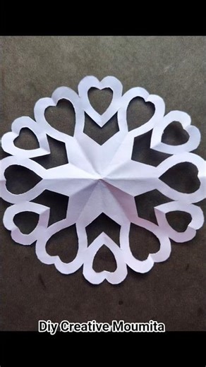 3D paper snowflake / how to make paper snowflakes #shorts #papercrafts #diy