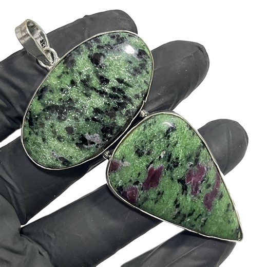 Natural Ruby Zoisite Pendant 925 Sterling Silver Handmade Statement Pendant Jewelry Gifts for Her - Etsy