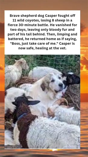 Hero Dog Casper Fights 11 Coyotes to Protect His Sheep 🐾❤️