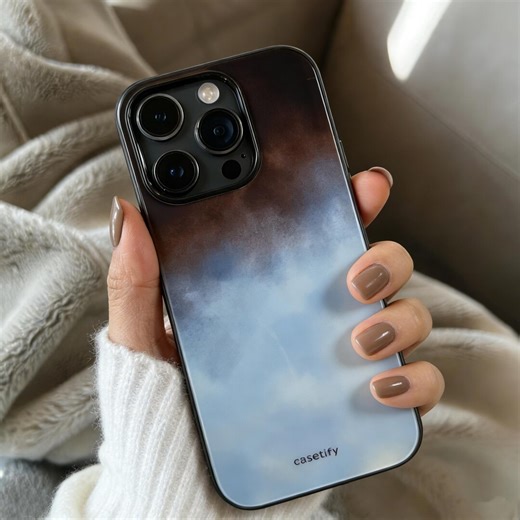 Original Art Blue Gradient Glass Phone Case, Blue Frosted Gradient iPhone Case, Handcrafted Minimalist Design, a Perfect Gift. - Etsy