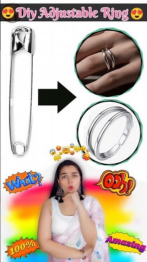 😍 DIY Simple Elegant Adjustable Ring | How to make Ring for Couples | Homemade craft idea#kateyegirl