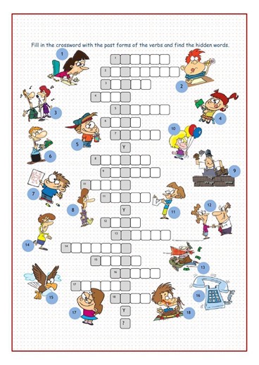 Irregular Verbs Crossword Puzzle worksheet