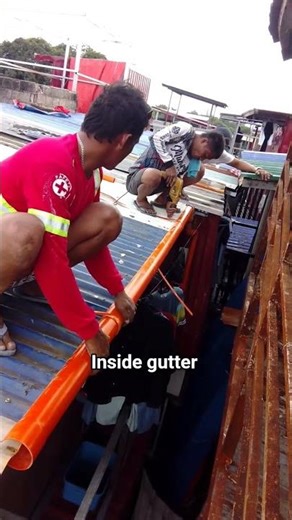 pbc gutter installation process #instollationsucces #constration
