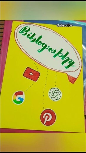 bibliography sheet for portfolio #viral #trending #craft #art#bibliography #project