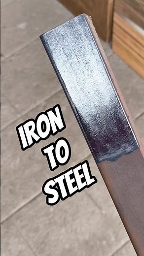 I Turned an Iron Pipe into Steel! 😱 #shorts