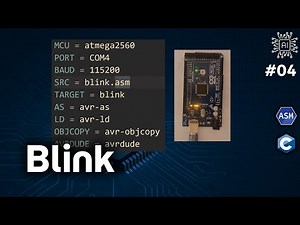 Bare-Metal Embedded Systems (AVR & ARM) in C & Assembly – blink atmega2560 AVR assemble and uploade