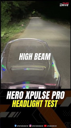 Hero Xpulse Pro Headlight Test | Night Visibility | Rally Pro | LED Headlights | ADV | Times Drive