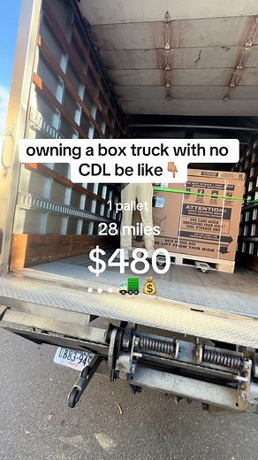 One pallet, 28 miles, $480😤 #boxtruck #boxtruckbusiness #boxtruckloads #loadboards #boxtrucklife #businessowner #truckinglife #truckingindustry #truckingaround #truckinglifestyle #boxtruckdelivery