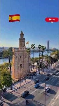 Torre del Oro Sevilla 🇪🇸 Beautiful Seville Spain Travel Video #sevilla #travel #andalucia #spain
