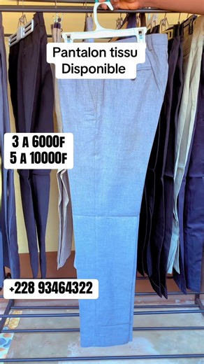 Vos pantalons tissus sont disponibles l’unité a 2500f❤️✅