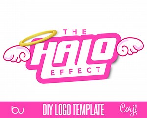 DIY Logo Template, Angel Logo, Halo Logo, Y2K Logo, Hair Business Logo, Boutique Logo, Lash Business Logo, Editable Logo Template, Pink - Etsy