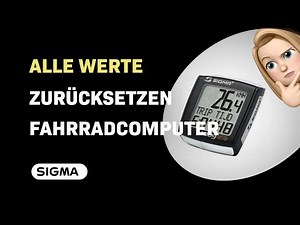 Wie setze ich alle Werte auf dem Sigma BC 1009 STS Fahrradcomputer zurück?