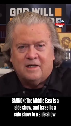 Steve Bannon's WarRoom on Instagram: "BANNON: The Middle East is a side show, and Israel is a side show to a side show."