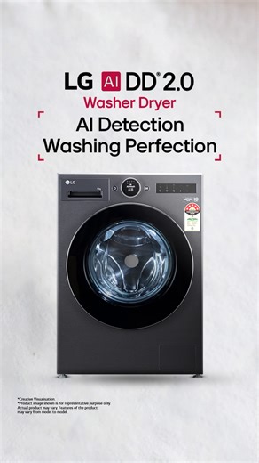 LG India on Instagram: "A simple swirl that starts with warmth, ends with intelligent care with the LG AI DD 2.0 Washer Dryer. The LG AI DD 2.0 Washer Dryer Auto-Detects your Fabric’s Weight, Type, and Soil Level to deliver the perfect wash followed by Complete Drying in the same cycle, so your clothes come out ready to wear. Know more: https://bit.ly/4o3UR8C #LG #LGIndia #LifesGood #AIDD #AI #LGWashingMachines #AIDetectionWashingPerfection #LGHomeAppliances"