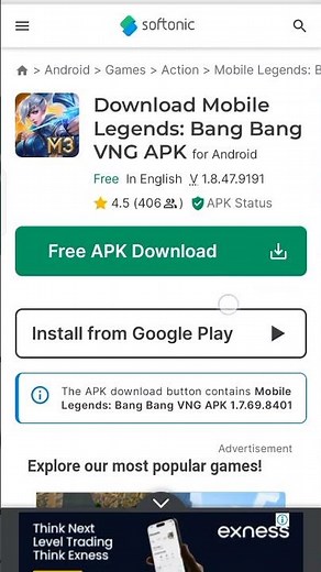 How to download mobile legends bang band in google