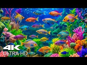 AQUARIUM 4K (ULTRA HD) - Beautiful Fish Swimming & Colorful Sea Life for Deep Sleep Relaxation