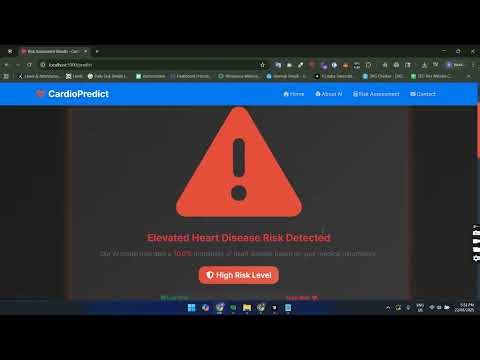 CardioPredict AI | Advanced Heart Disease Prediction System using Flask & Machine Learning