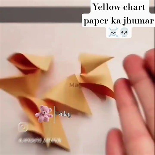 yellow chart paper ka jhumar ☠️💀