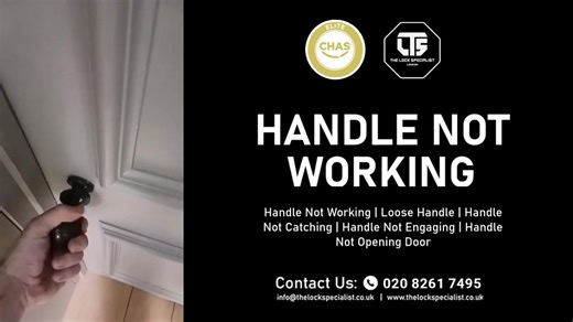 Handle Not Working | Loose Handle | Handle Not Catching | Handle Not Engaging | Handle Not Opening Door. Are you possessing issues with your door handle? Keep a non-functioning handle in check for your safety and convenience. Suppose your handle is not working, or a loose handle not catching, or not engaging the latch to open your door, rest assured our professional locksmiths are ready 24 hours a day to diagnose and fix any handle-related problems efficiently and effectively. Whether your handl