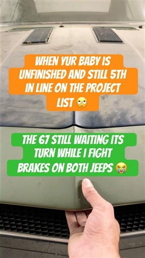 The 67 Camaro is still in a coma 😭🤩 5th on the list of junk getting fixed 🙁