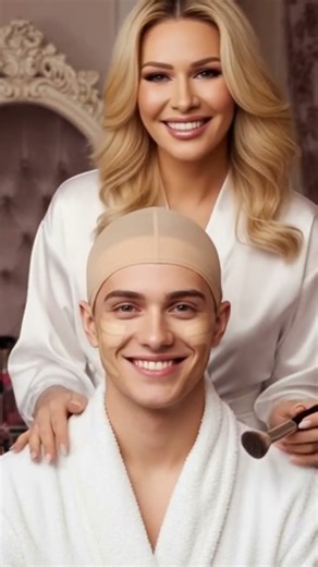 I gave my stepson a total makeover! #makeup #transformation #tg #mtf #boytogirl #femboy #lgbt #ai