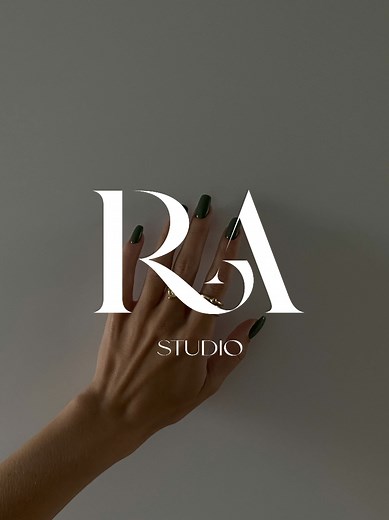 Sophisticated Monogram Logo Design for RA STUDIO