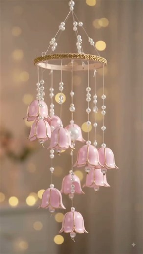Best Out of Waste Plastic Bottle Craft 🌸 Easy Hanging Wind Chime DIY #myhandmade #shorts