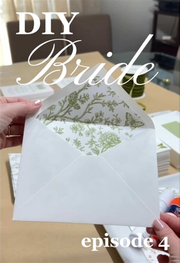 DIY Bride episode 4: envelope liners 💌 #2026bride #diybride #weddinginspo #weddinginvitation #envelopeliner