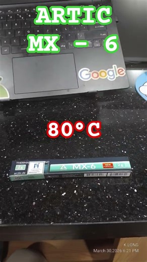 Artic MX - 6, CPU is overheating, the fan sounds like a jet engine ready for takeoff. #mx6 #cooling