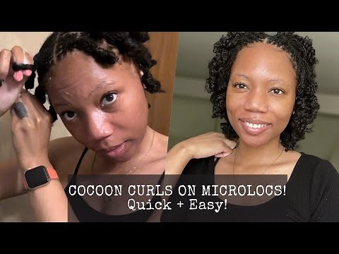HOW TO: COCOON CURLS ON MICROLOCS/SISTERLOCKS | QUICK + EASY | HEATLESS CURLS OVERNIGHT