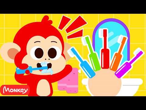 ABC Brush Your Teeth 🔠 Toddlers Learning Videos | Monkey Junior English For Kids