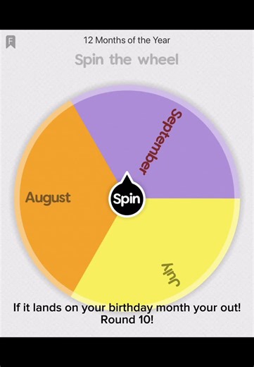 Round 10! #fyp #foryou #viral #foryoupage #blowup #spinner #yourout #birthdays #august
