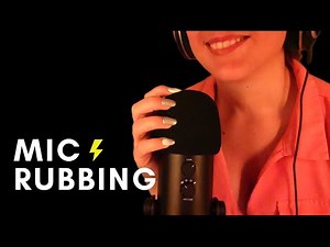 ASMR - MIC RUBBING massage | breathing, blowing, from slow to fast | tingles and sleep | WHISPERING