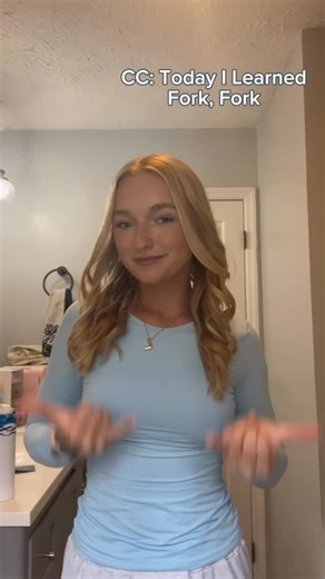 Asl for teens on Instagram: "Fork in ASL (Not a Teacher) #learninglanguages #signoftheday #signlanguage #fork #americansignlanguage"