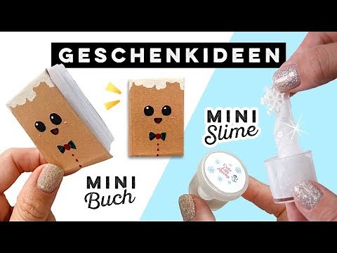5 DIY Geschenkideen! MINI Notizbuch & Slime! Schnell und einfach Weihnachtsgeschenke für BFF