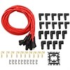 Mallory 947: Mallory Pro Sidewinder Universal 8mm Red Spark Plug Wire Kit 135Â° Spark Plug Boots - JEGS