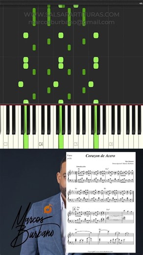CORAZON DE ACERO - YIYO SARANTE 🎹 Partituras y Piano Midi