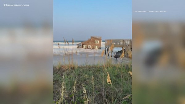 Another home collapses into the ocean in Rodanthe; seventh in four years