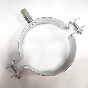 [Hot Item] Galvanized Steel 180mm Wall Mounted M8 Pipe Clamp Pipe Support Without Rubber