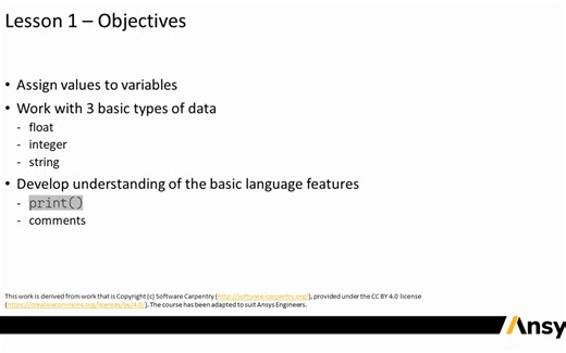 P03 Fundamentals of Python — Lesson 1