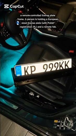 remote control European-sized license plate frame