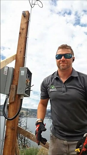 Installing a Temporary Power Pole for a Kelowna Construction Site