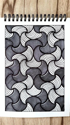 Zen Doddle tutorial, Easy zentangle, Easy pattern, New design, How to do doodle, Step by step zen