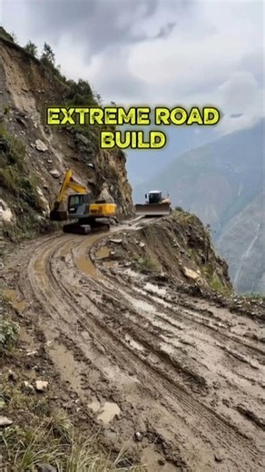 How Dangerous Mountain Roads Are Built #shorts #viralshorts