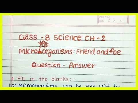 microorganisms friend and foe class 8 questions answers | class 8 science chapter 2 question answer