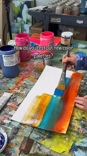 How Do You Test New Color Palettes Fast #AbstractArt #DawnBaja #PaintingTips #ArtTips