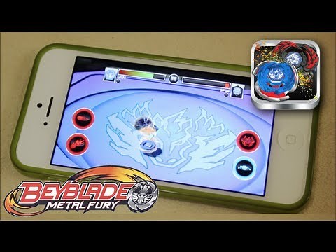 Beyblade Battles Game GAMEPLAY & REVIEW! - Beyblade Metal Fury Hasbro App