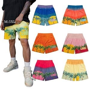 [Hot Item] Wholesale OEM ODM Mens Mesh Shorts Shorts Breathable Short Pants Beach 3D Print Shorts Custom Logo Men Clothing
