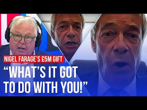 Nigel Farage flips out when asked about £5 million crypto gift
